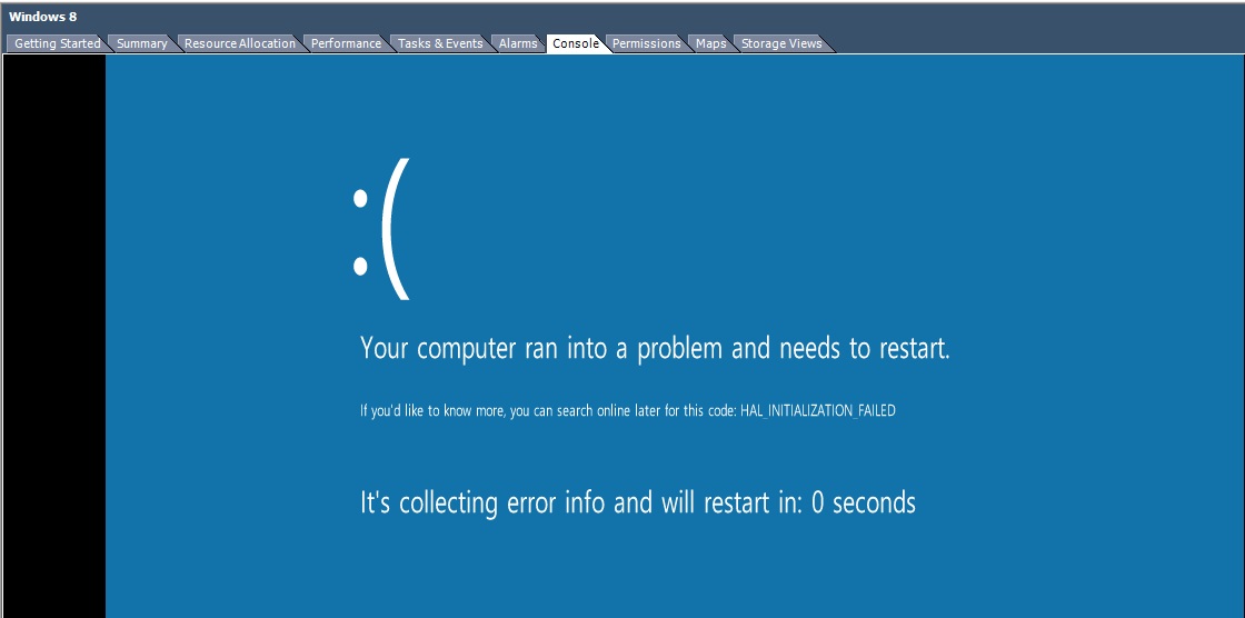 Windows 8 Customer Preview HAL_INITIALIZATION_FAILED My Old Blog