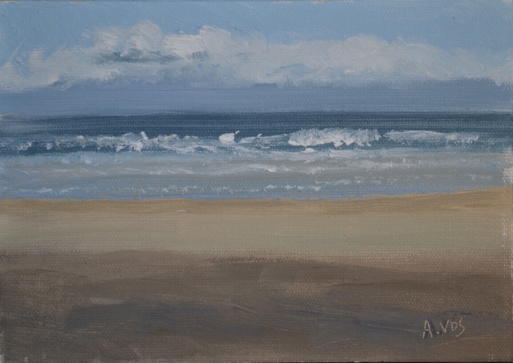 Vagues et nuages#32#peinture plein air- Anne Vos Vagues et nuages#32#peinture plein air- Anne Vos