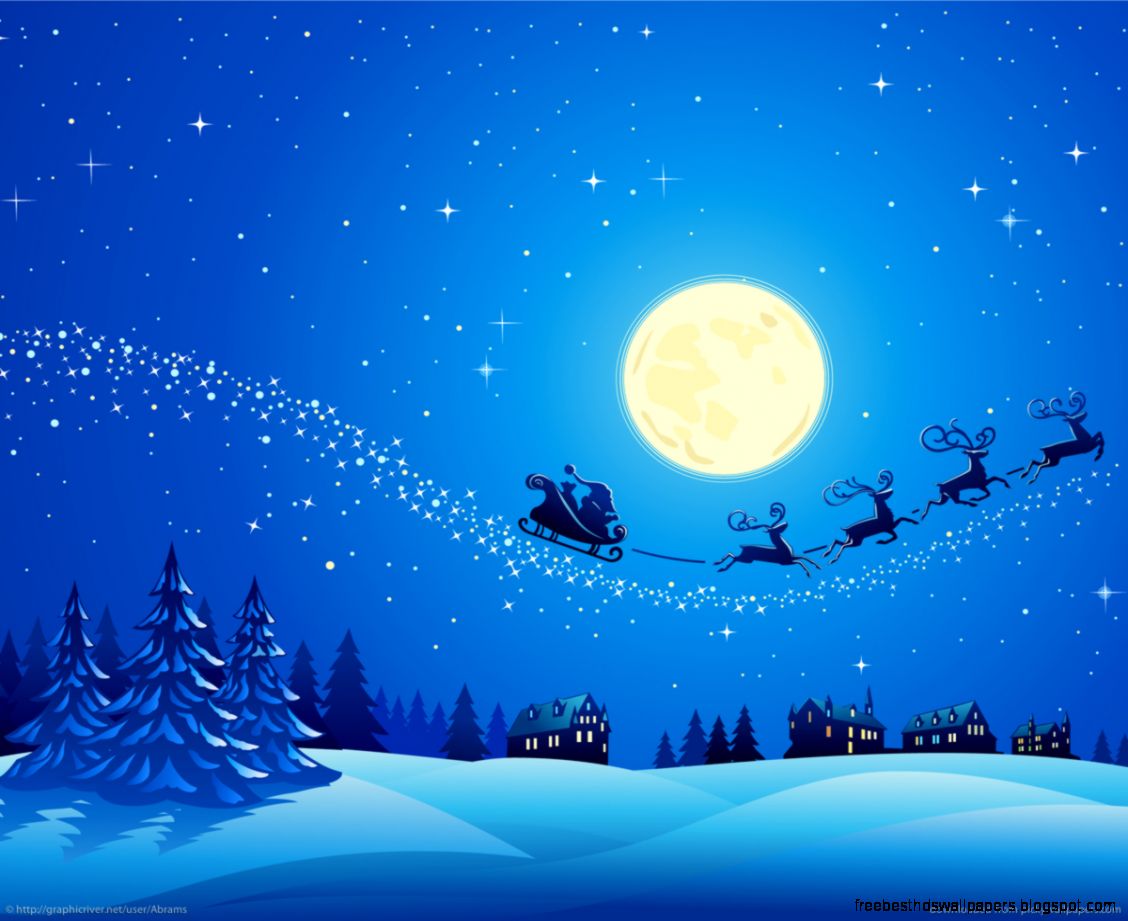Download Santa Into The Winter Christmas Night 2 Wallpaper For Download Santa Into The Winter Christmas Night 2 Wallpaper For
