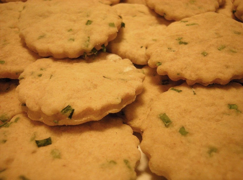 Puerto Cangrejo: Galletitas de ciboulette (al microondas) / Microwave