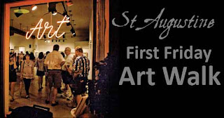 1st Friday Art Walk and Our City's 447th Birthday! 1 artwalk st augustine St. Francis Inn St. Augustine Bed and Breakfast