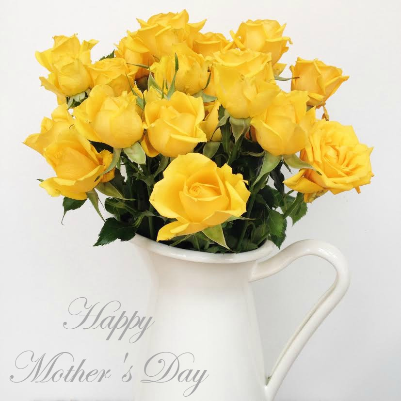 happy mothers day yellow roses