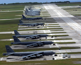 B-52  flightline at Guam.