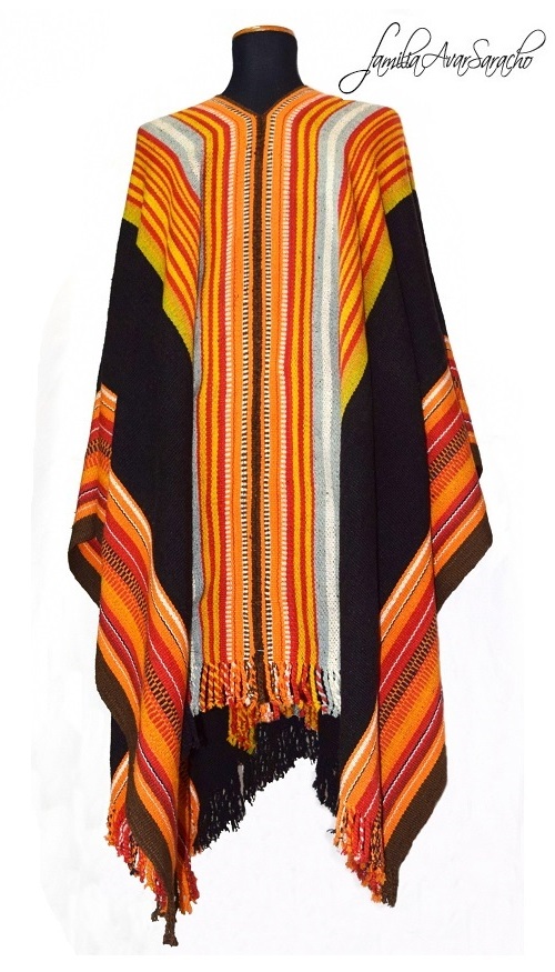 PONCHO DE OVEJA Nº O/002/1 Poncho Patrio Bicentenario®Familia Avar Saracho - DISPONIBLE