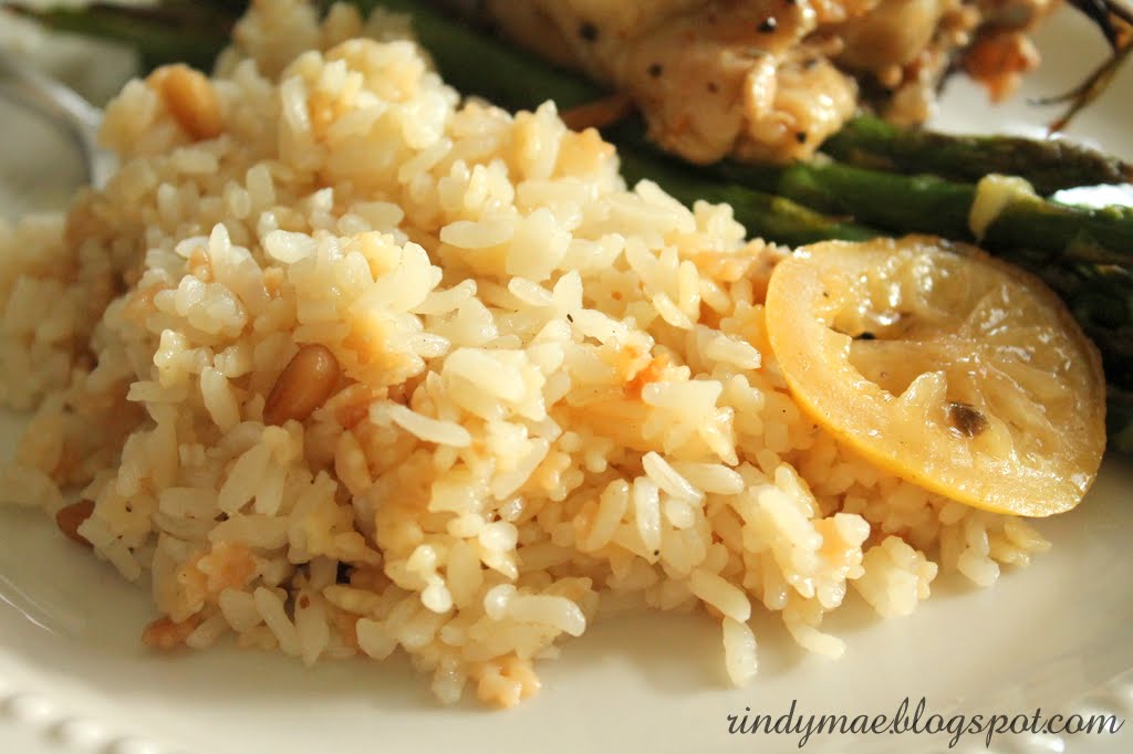 Rindy Mae Lemon & Rosemary Chicken with Pinenut Rice Pilaf