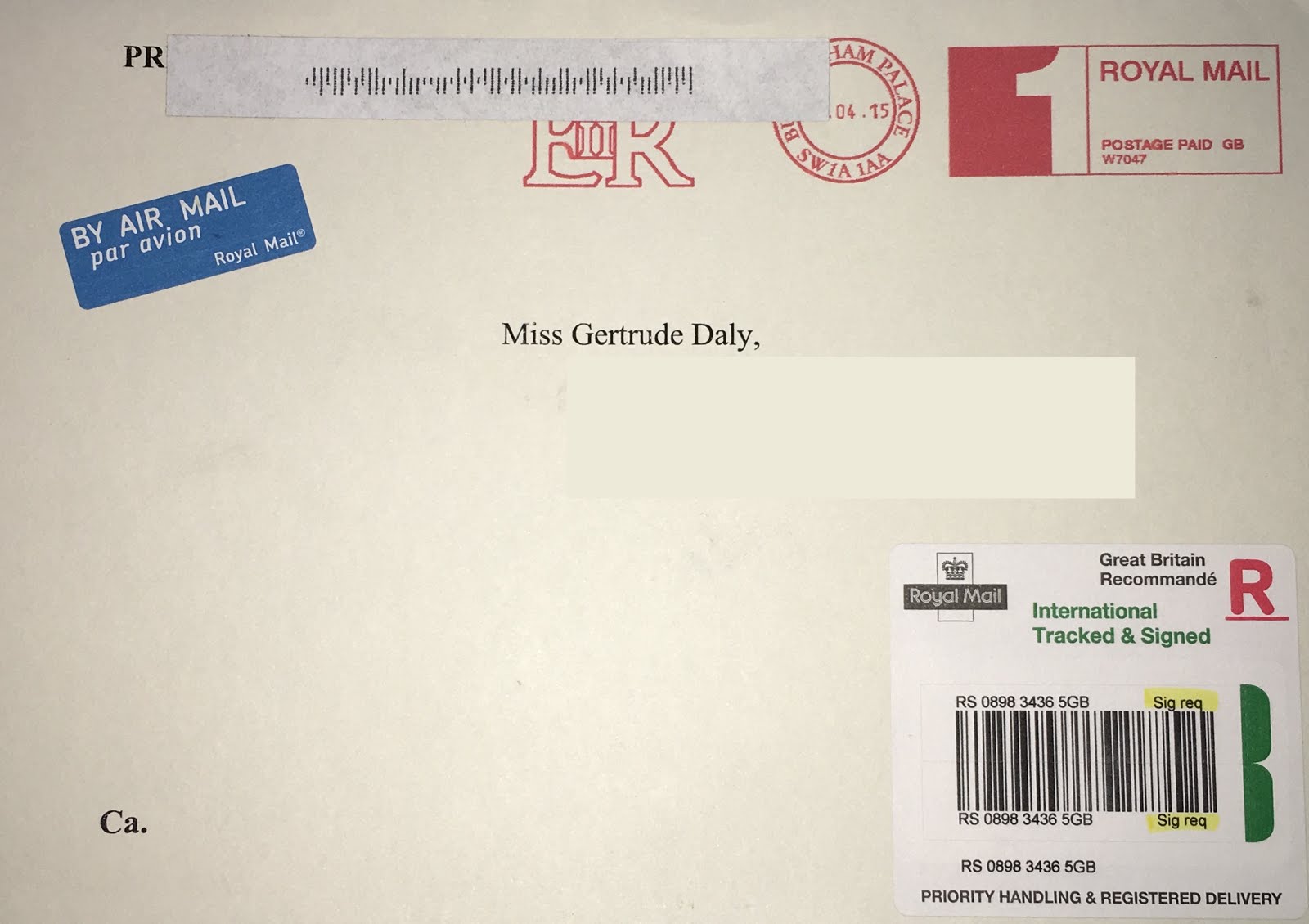 Gert s royals signed th anniversary card from camilla duchess Gert s royals signed th anniversary card from camilla duchess