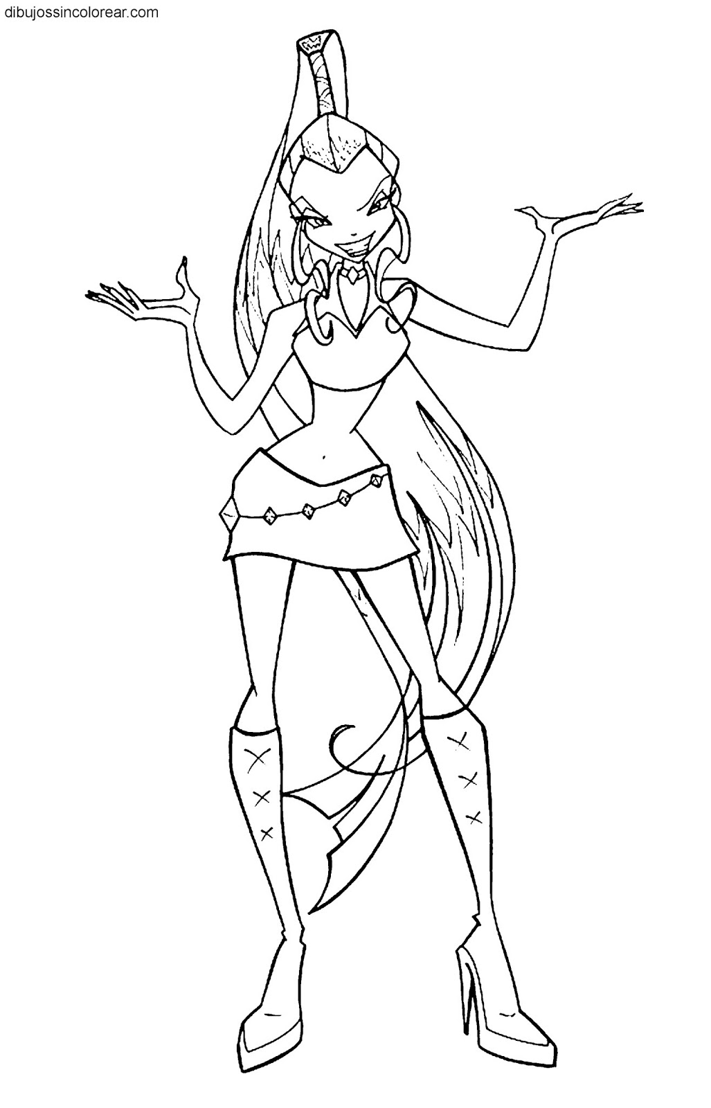Dibujos Sin Colorear: Dibujos de Personajes de Winx Club para Colorear