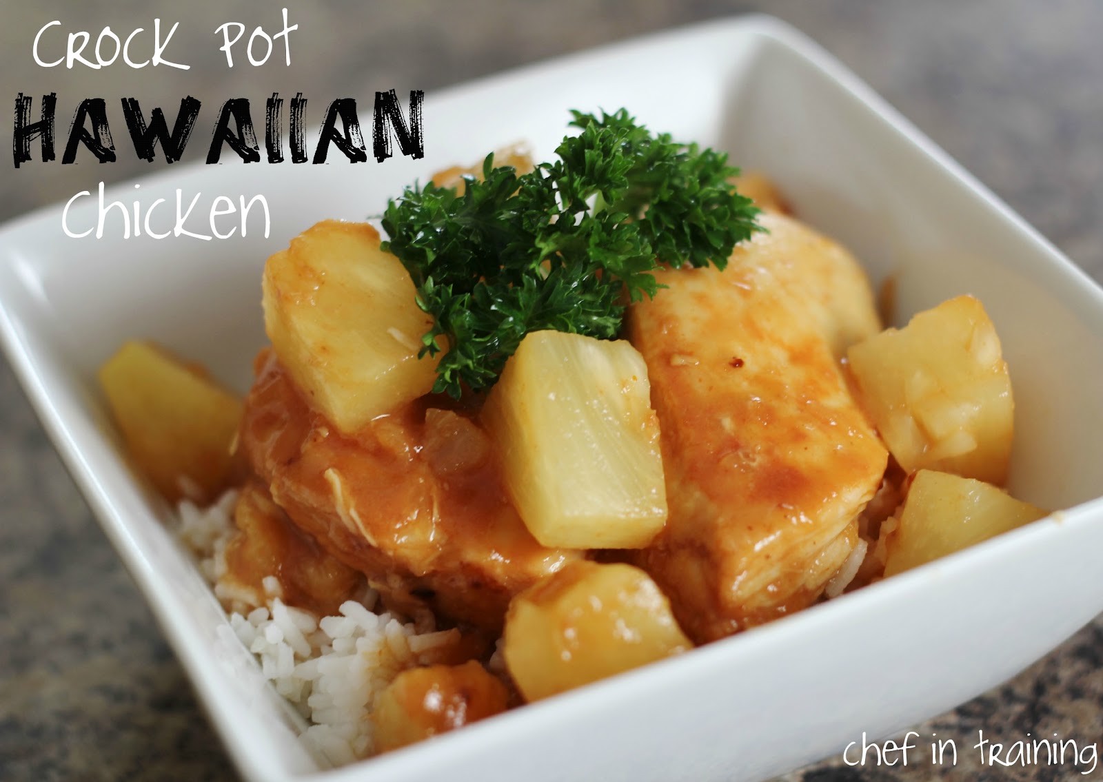 Chef in Training Crock Pot Hawaiian Chicken {Freezer Meal}