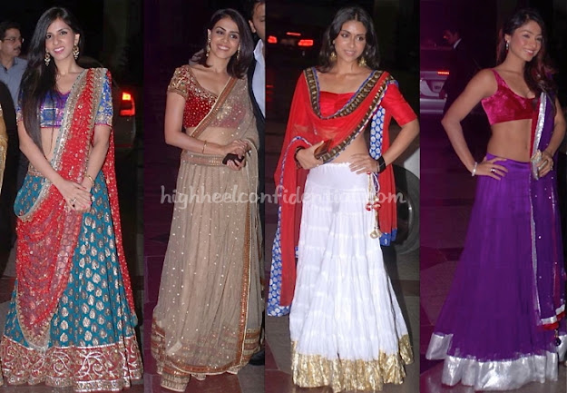 Various celebs show up in their best outfits - (2) - Bollywood Fashion @ Esha deols Sangeet