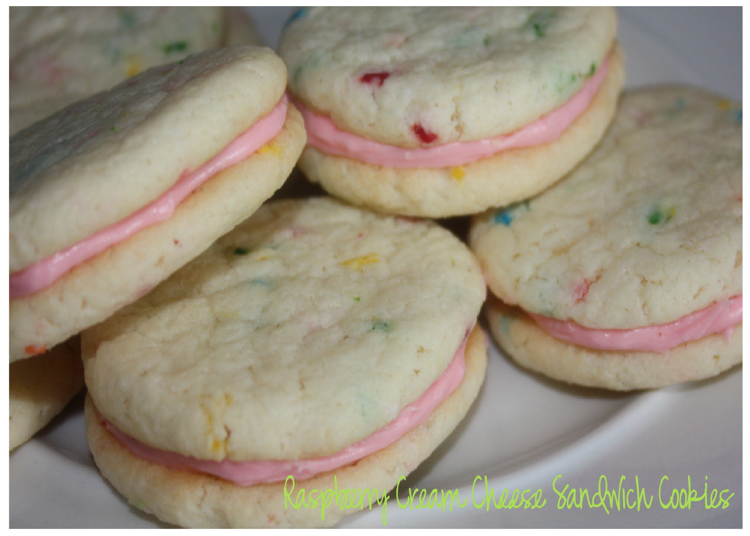 just Sweet and Simple Raspberry Cream Cheese Sandwich Cookies