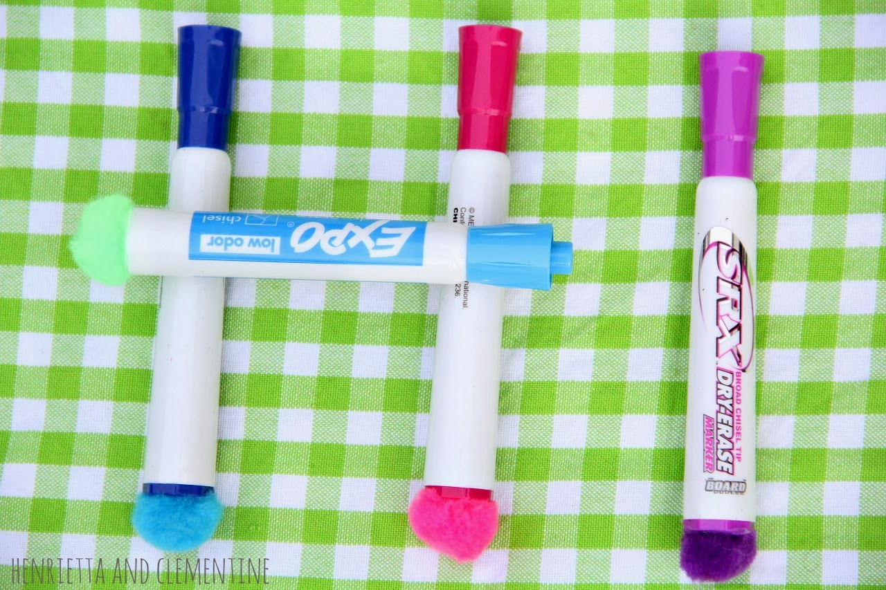 Henrietta & Clementine PomPom Dry Erase Markers