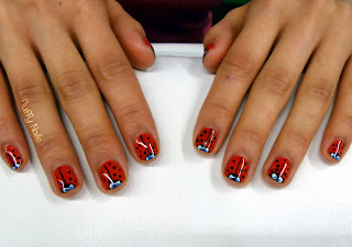 ladybug nail art