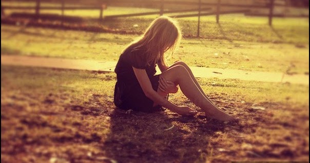 Sad, alone, girl, love, cute, sunset