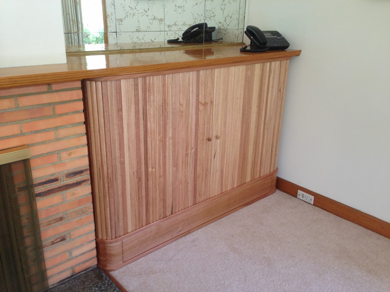 Sawdust Timber Furniture Tasmanian Oak Tambour Door TV