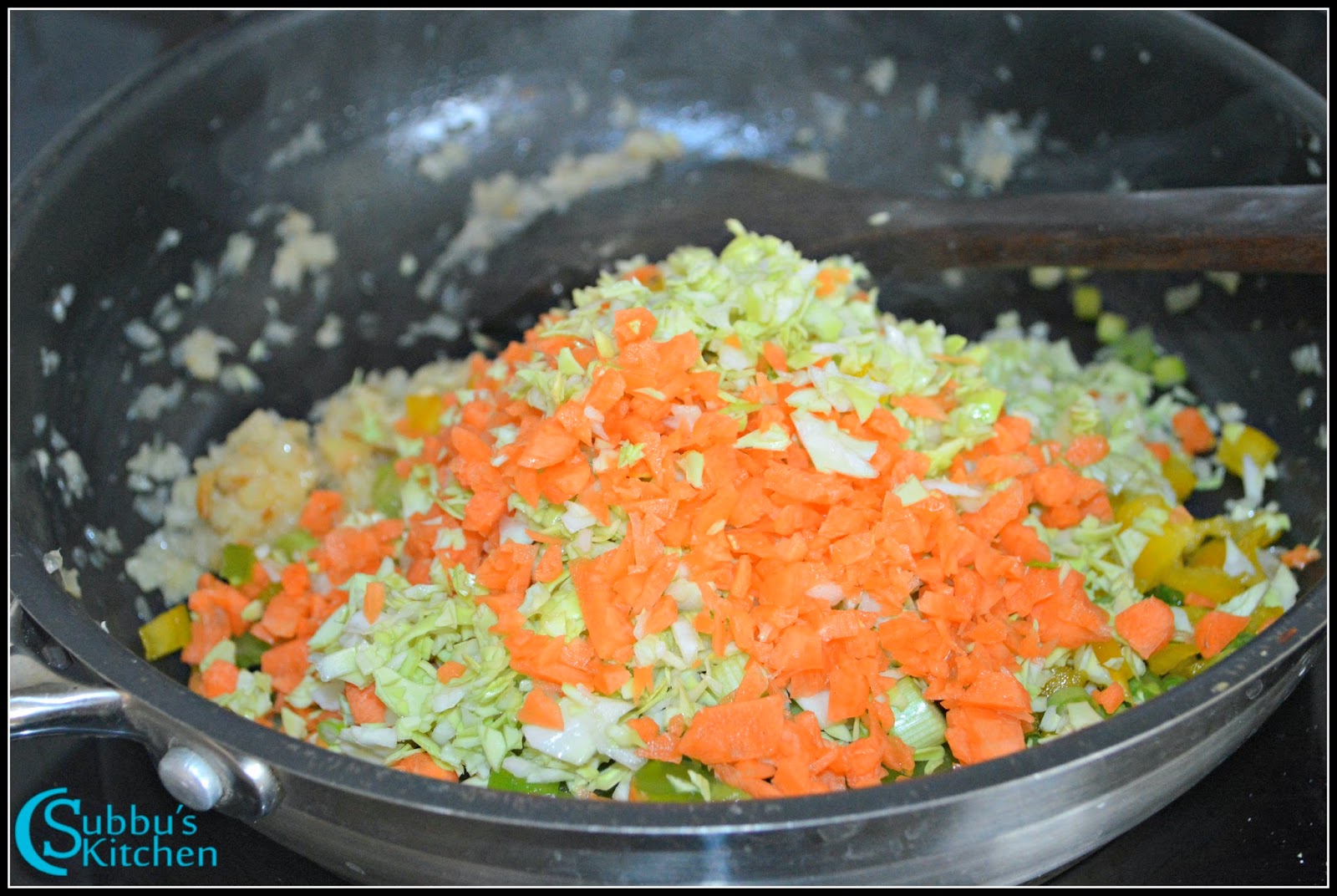 Chinese Vegetable Fried Rice Recipe Subbus Kitchen