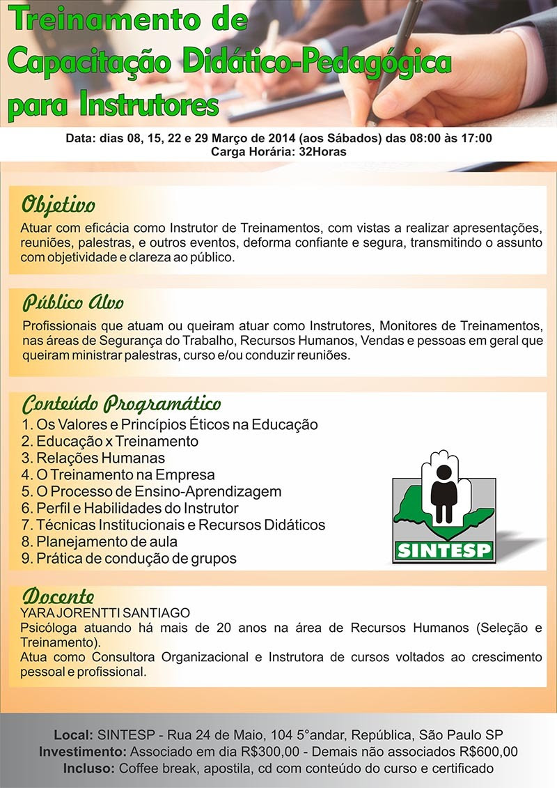 Cursos de capacitacao profissional