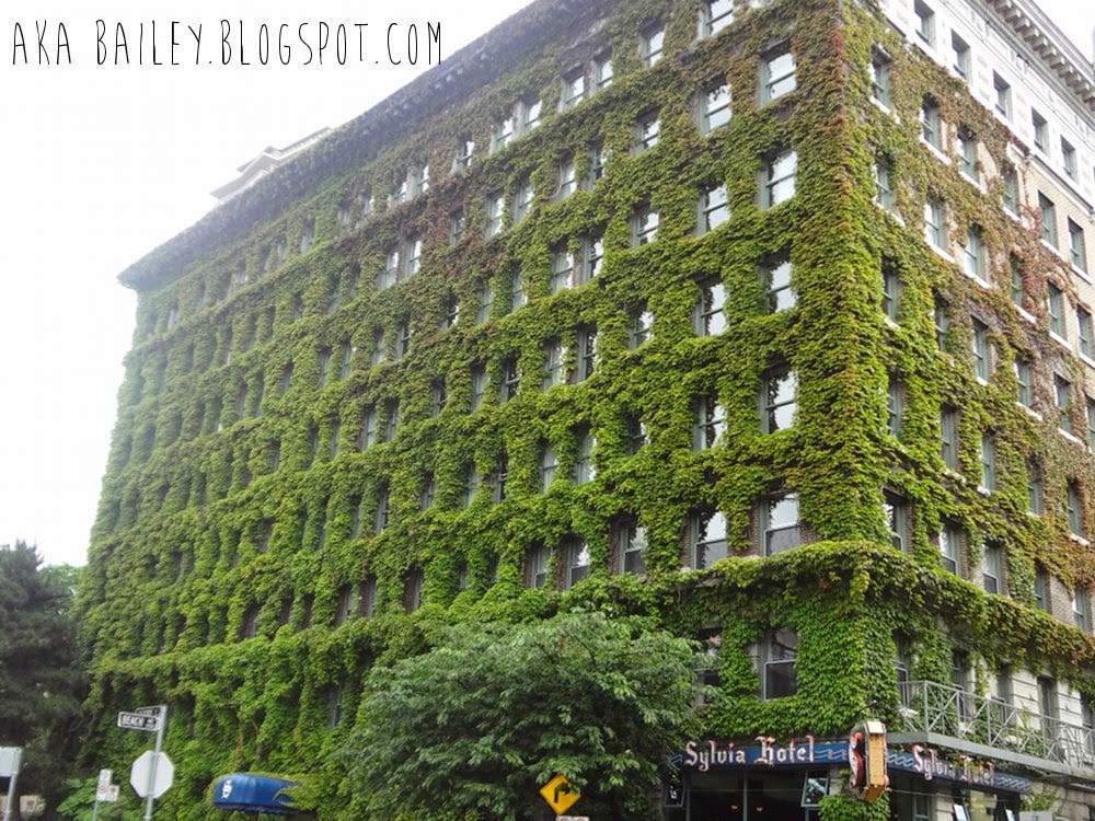 Building covered in ivy, Vancouver, West End