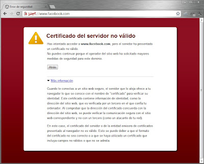 Error en certificados https en Google Chrome