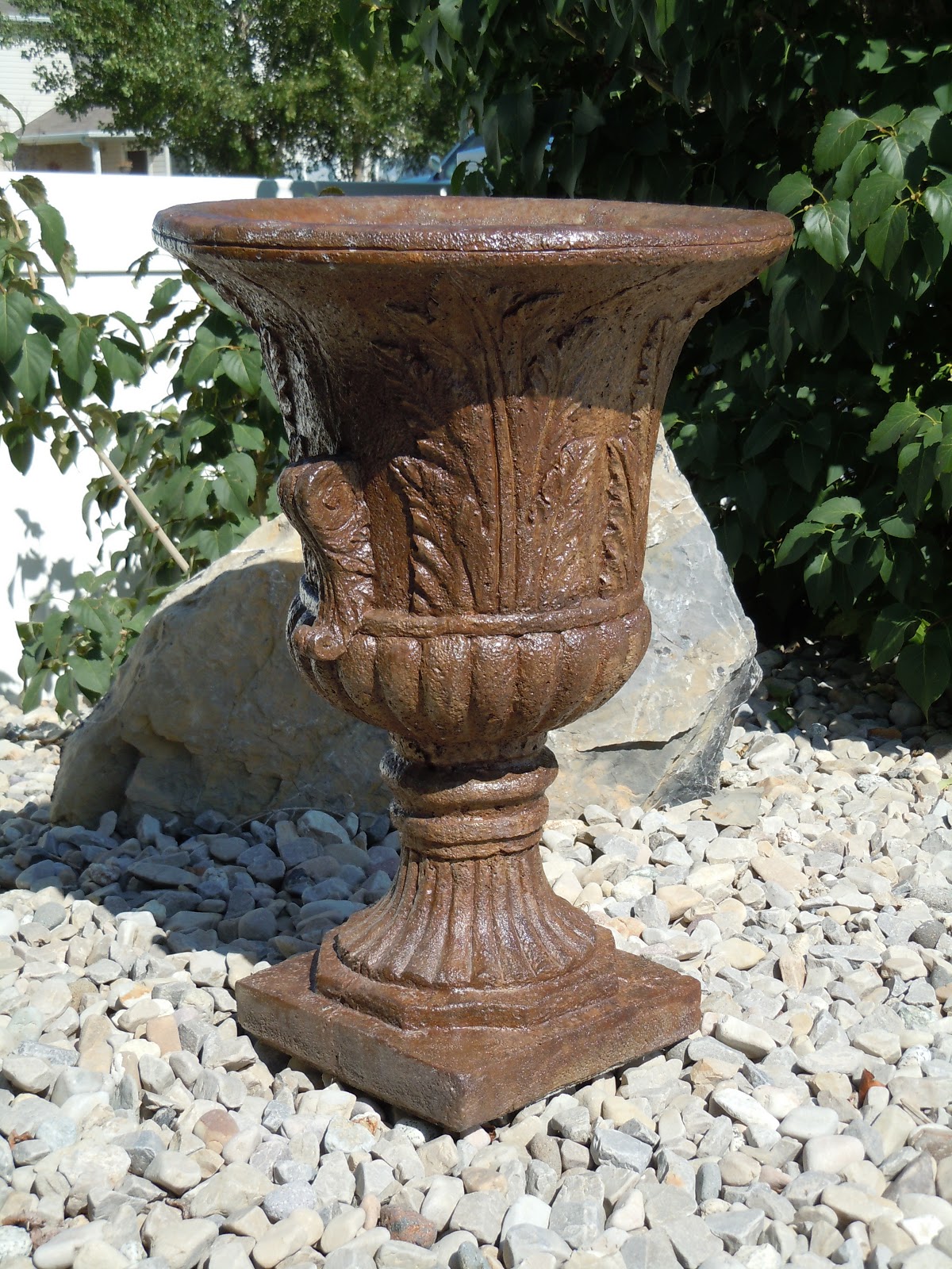 concrete yard decor PLANTERS