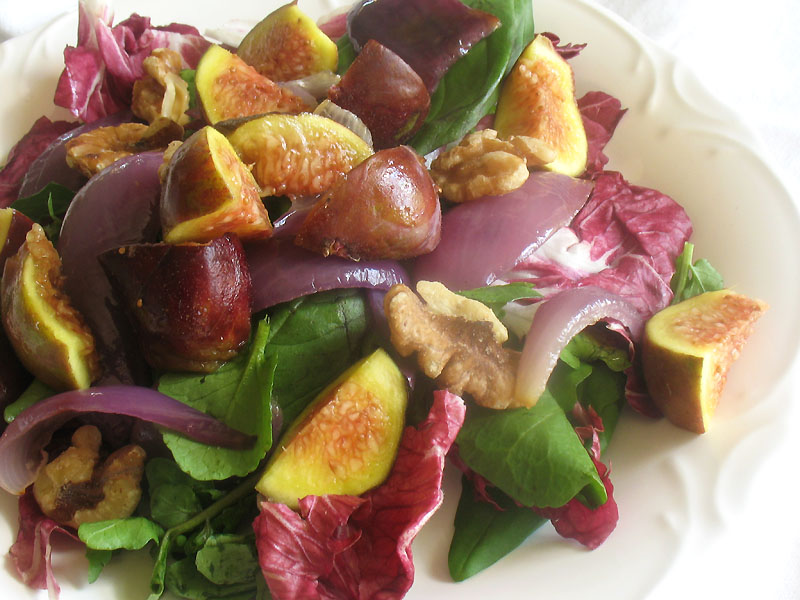 Fig Salad Dressed with Balsamic Vinaigrette Lisa's Kitchen