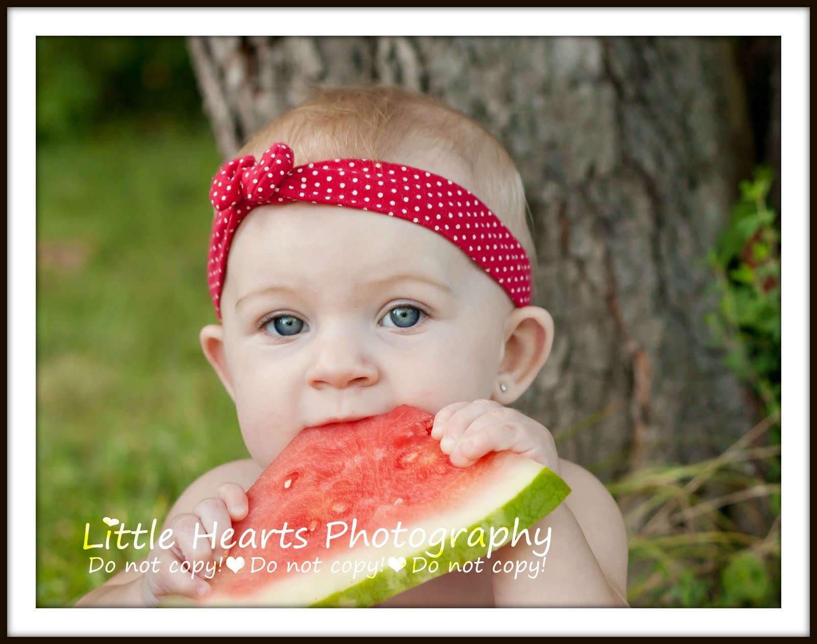 Little Hearts Photography 9 Month Old Watermelon Baby