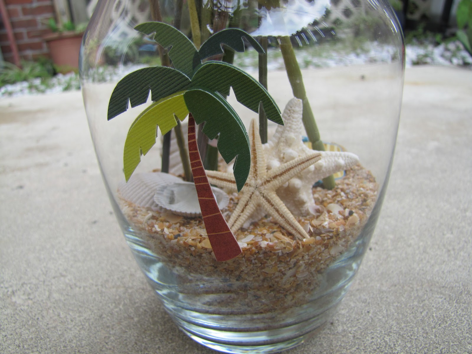 Crafts and Digital Dollars Beach Theme Flower Vase