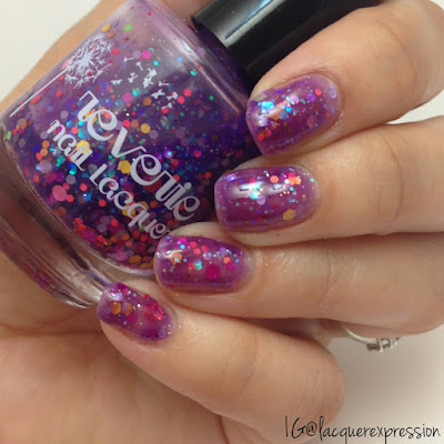swatch of reverie nail lacquer polish berry sorbet