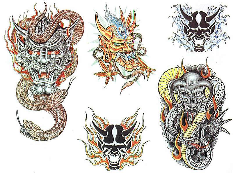 TATTOOS Colored Tattoo Stencils 3