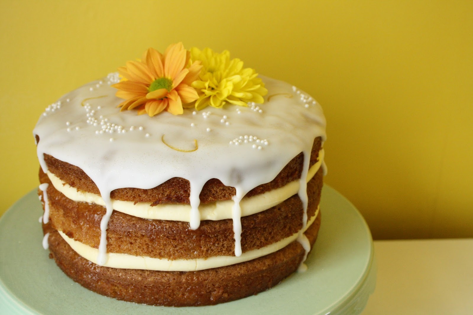 Floral Frosting LemonElderflower Layer Cake