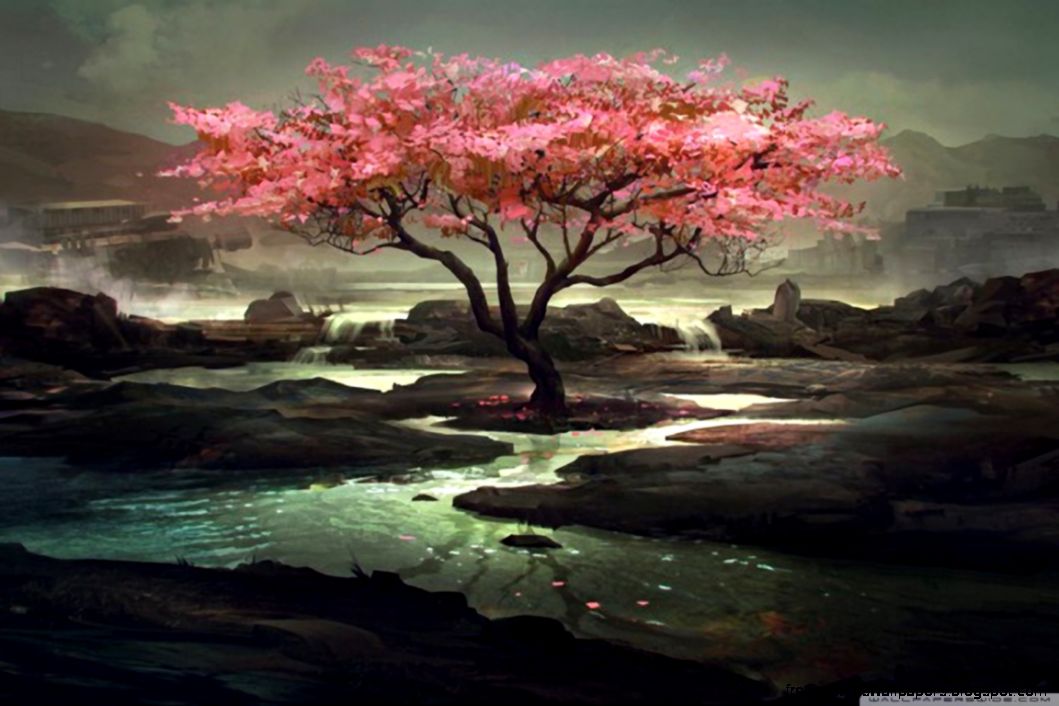 Blossom Tree Painting HD desktop wallpaper  Widescreen  High Blossom Tree Painting HD desktop wallpaper  Widescreen  High