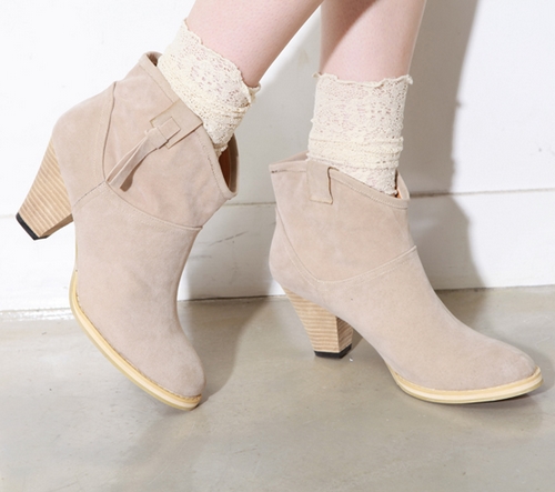 Suede Western Ankle Boots
