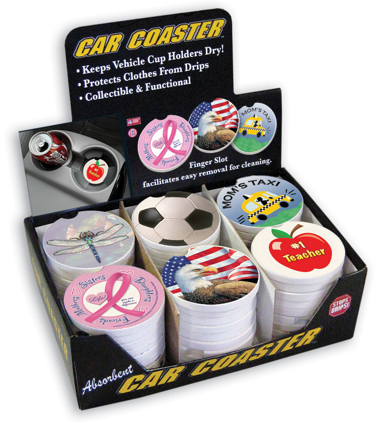 Personalize Your Items Car coasters coming next week