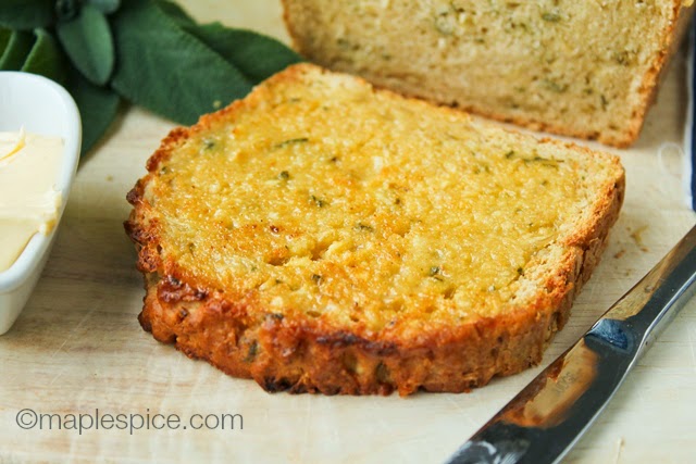Cheesy Parsnip and Sage Beer Bread (vegan recipe)
