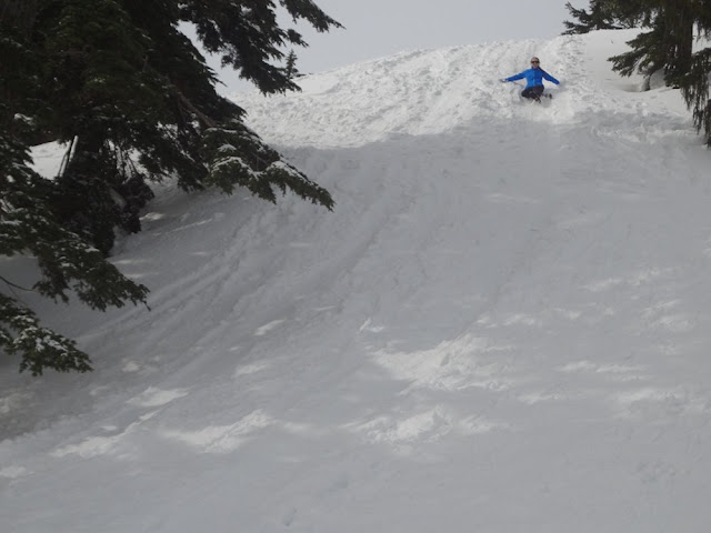 glissading down mt. seymour