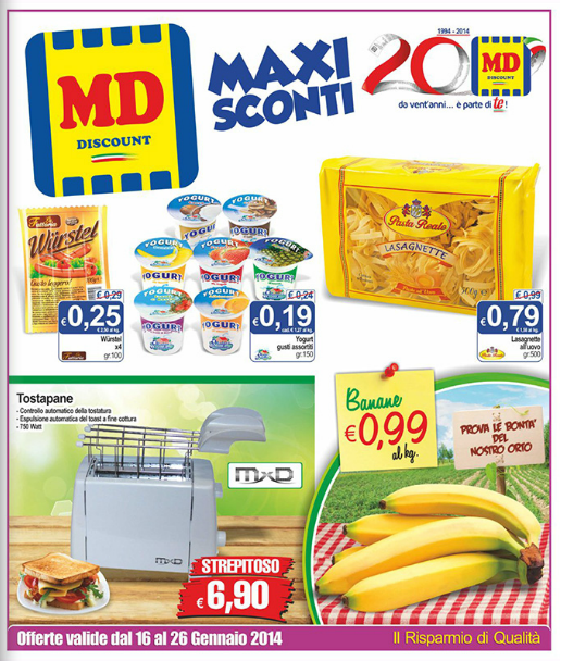 volantino - MD Discount Offerte dal 16 al 26 Gennaio 2014 ... volantino - MD Discount Offerte dal 16 al 26 Gennaio 2014 ...