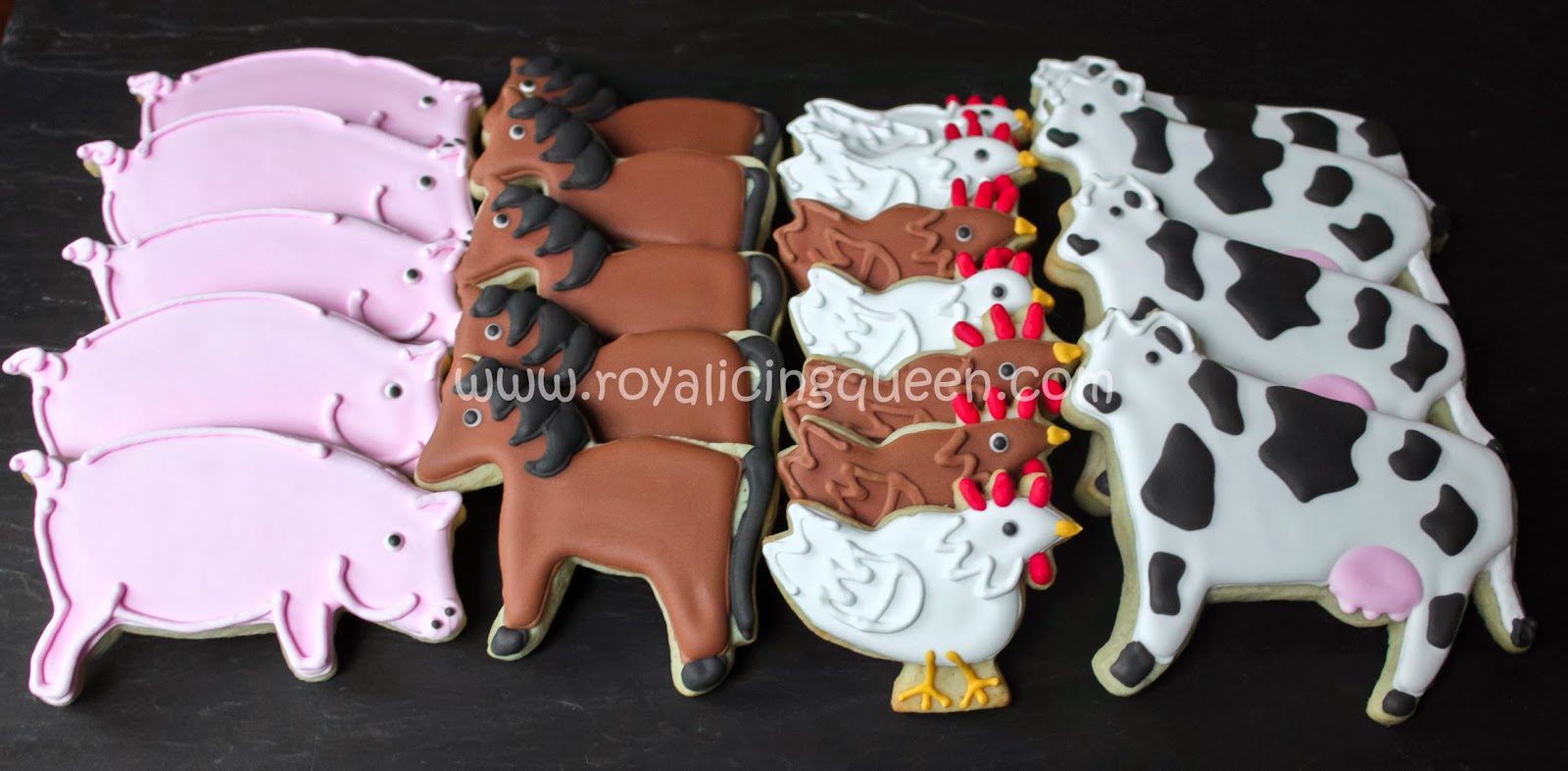 The Royal Icing Queen Farm Animal Cookies