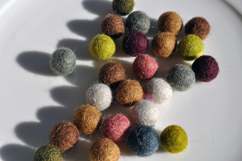 Playing in the Attic Felt Ball Necklace