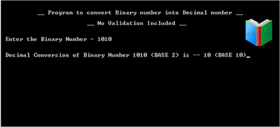 Convert Binary Decimal C Program