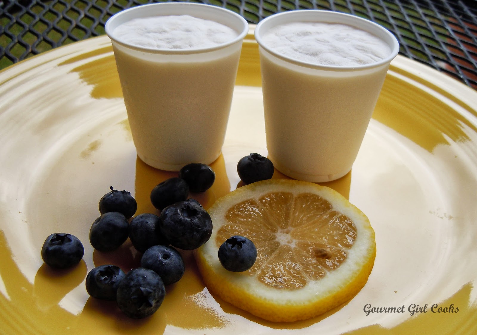 Gourmet Girl Cooks LemonCoconutBlueberry Frozen Greek Yogurt Pops