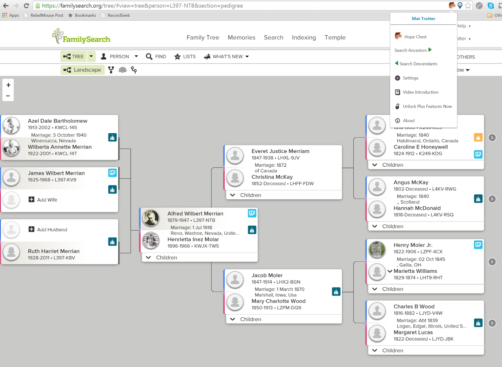 Genealogy Trot Hope Chest a new FamilySearch compatible app