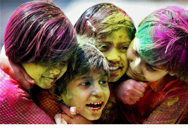 HOLI celebration with colour & love
