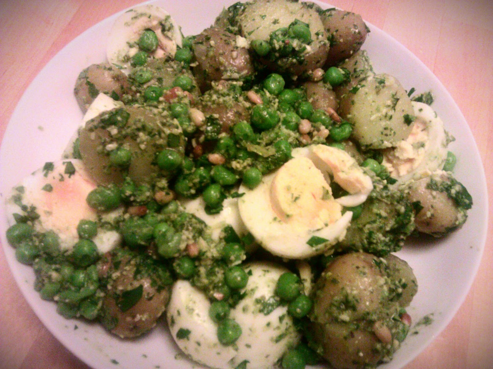 Everything Goes With Toast Potato & egg salad with pea pesto