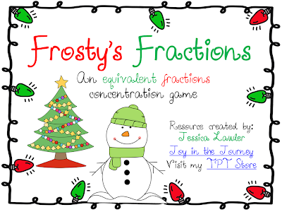Printables Christmas Fractions joy in the journey december 2013 created a packet that can be used to review equivalent fractions i know its rather christmas y but figure snowmen throughout january