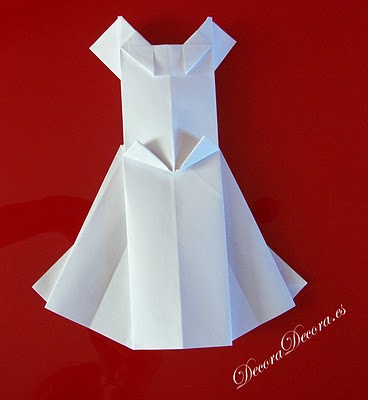 origami vestido de novia