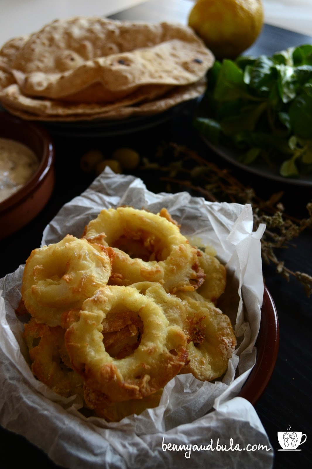 Ricetta Fish Wrap Mediterraneo Con Calamari/Baked Squid Rings Taco Recipe