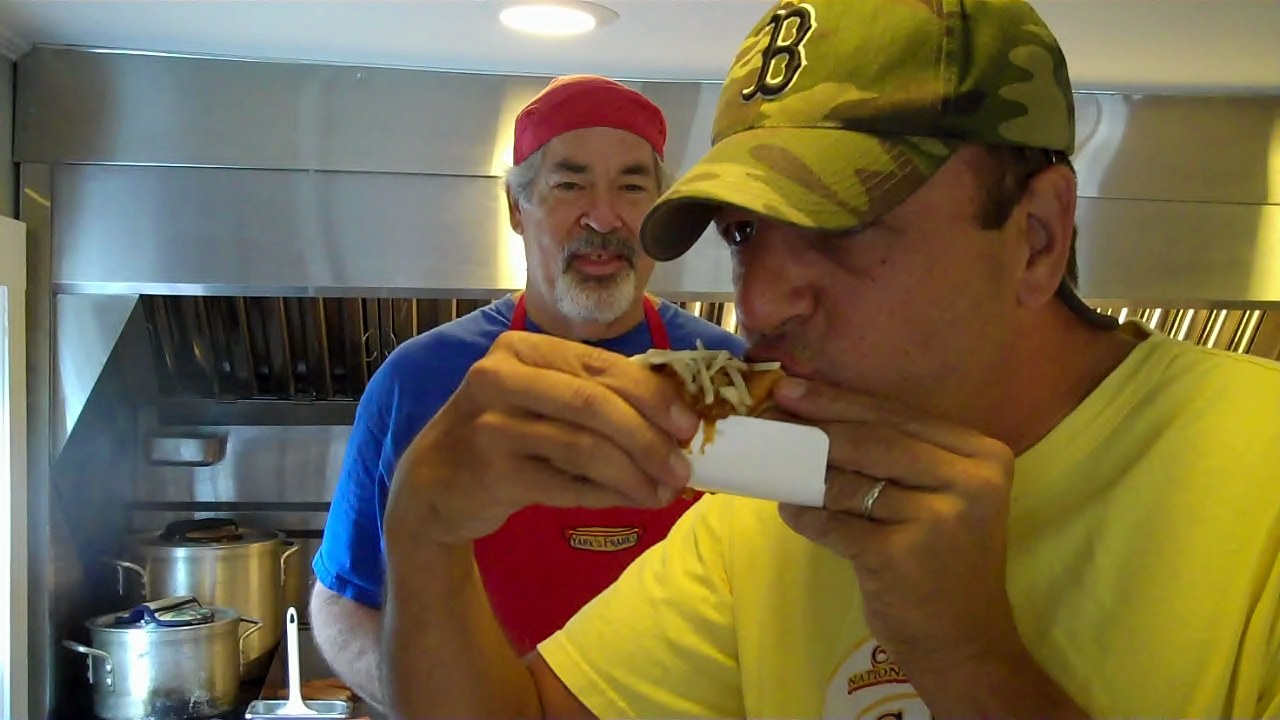 The Hot Dog Truck Hot Doggin' in Maine Yank's Franks in Wells, Maine
