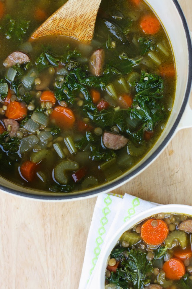 Amanda k. by the Bay Comfort Food Monday Lentil, Kale and Chicken