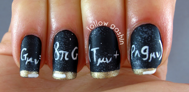 Chalkboard Nails: lightbox CFL light
