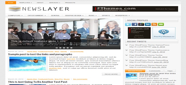NewsLayer Wordpress Theme