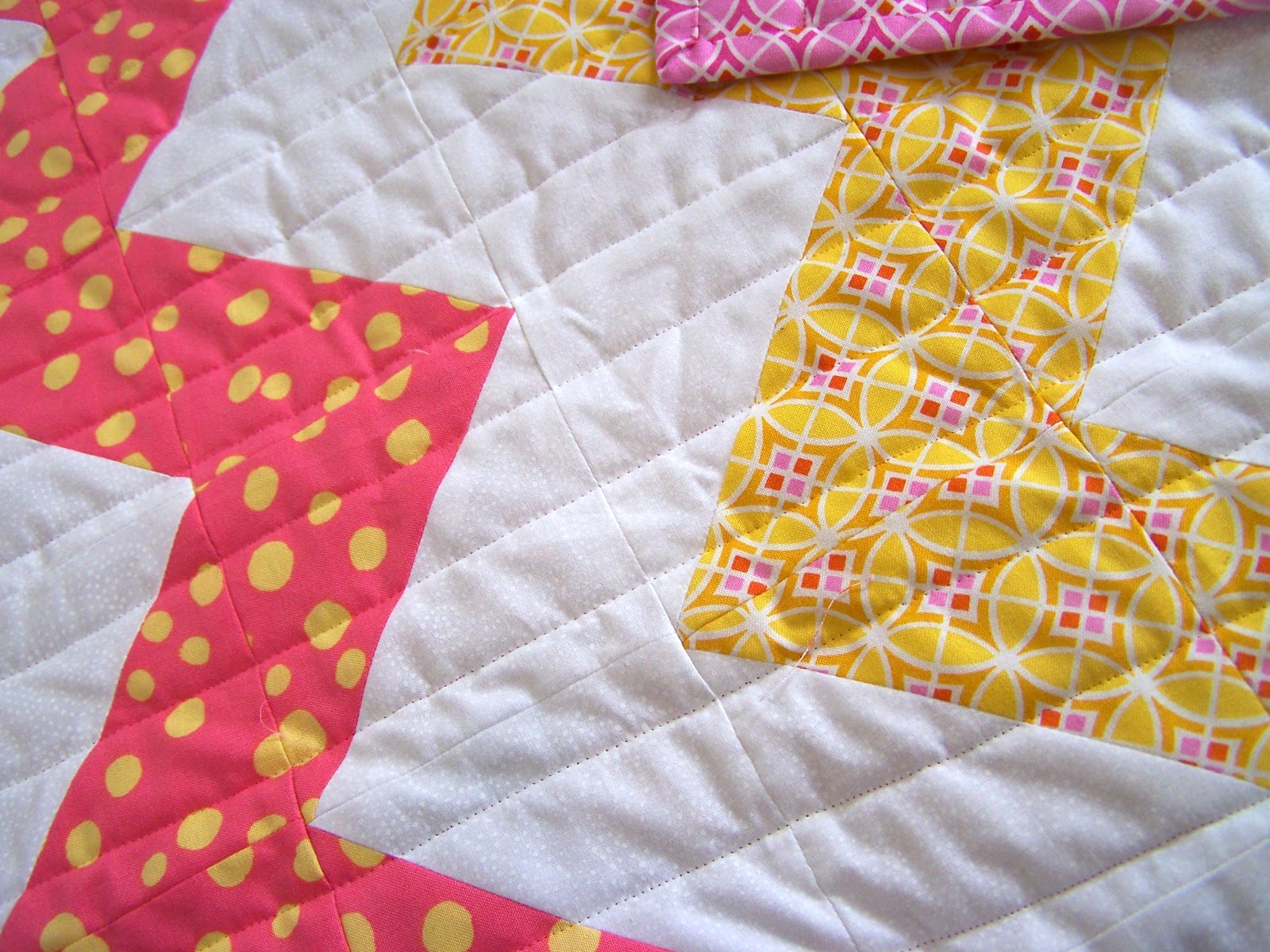 Made by Me. Shared with you. Strawberry Lemonade Chevron Quilt